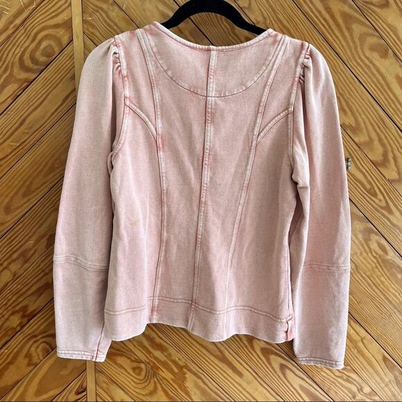 Anthropologie Maeve Puff Sleeve Pullover Sweatshirt - Picture 5 of 9